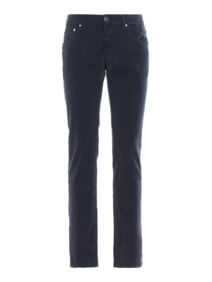 JACOB COHEN: pantaloni casual - Pantaloni Style 622 in velluto a coste blu