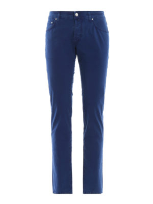 JACOB COHEN: pantaloni casual - Pantaloni Style 622 blu cobalto