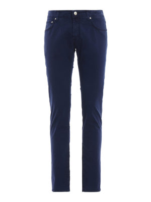 JACOB COHEN: pantaloni casual - Pantaloni Style 622 slim blu