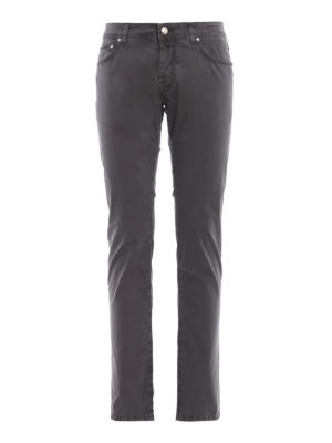 JACOB COHEN: pantaloni casual - Pantaloni Style 622 slim grigi scuri