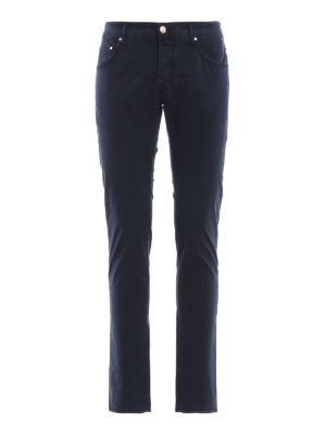 JACOB COHEN: pantaloni casual - Pantaloni Style 622 slim navy