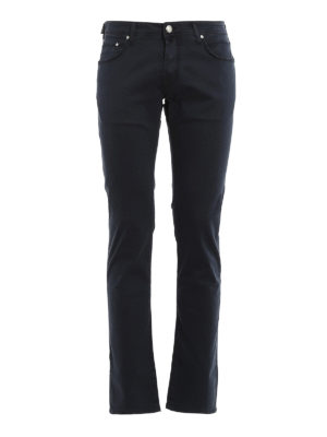 JACOB COHEN: casual trousers - Style 622 soft twill blue pants