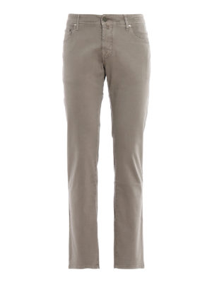 JACOB COHEN: casual trousers - Style 622 soft twill grey pants