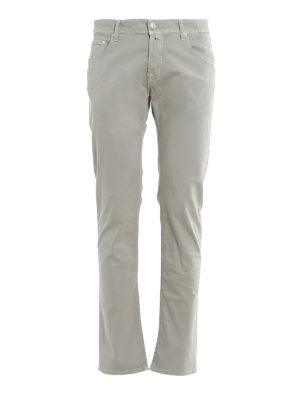JACOB COHEN: casual trousers - Style 622 soft twill grey pants