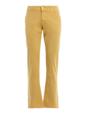 JACOB COHEN: casual trousers - Style 622 soft twill yellow pants