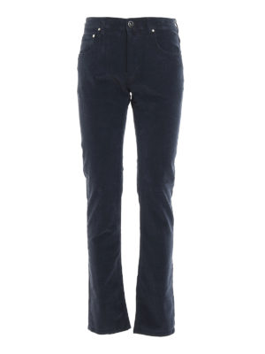 JACOB COHEN: casual trousers - Style 688 blue corduroy trousers