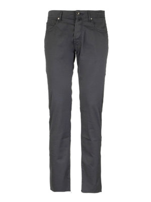 JACOB COHEN: casual trousers - Style 688 cotton and silk grey trousers