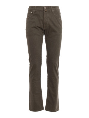 JACOB COHEN: casual trousers - Style 688 cotton patterned trousers
