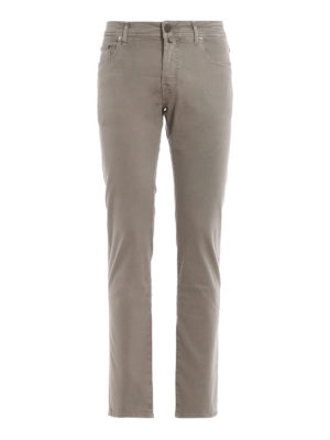JACOB COHEN: pantaloni casual - Pantaloni Style 688 in misto cotone grigio