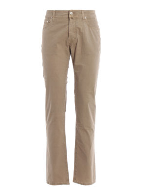 JACOB COHEN: pantaloni casual - Pantaloni Style 688 in cotone stretch beige