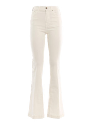 JACOB COHEN: flared jeans - Frida white flared jeans