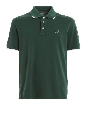 JACOB COHEN: polo shirts - Green polo with contrasting details
