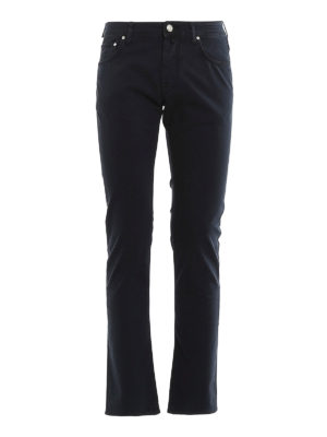 JACOB COHEN: straight leg jeans - 689 stretch cotton blue jeans