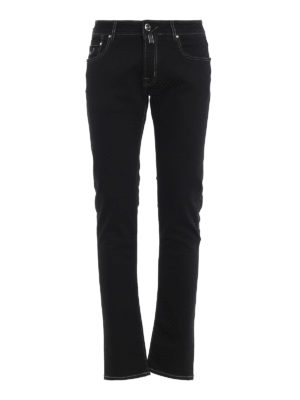 JACOB COHEN: straight leg jeans - Style 622 black jeans