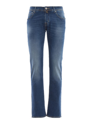 JACOB COHEN: jeans dritti, a sigaretta - Jeans Style 622 in denim di misto cotone