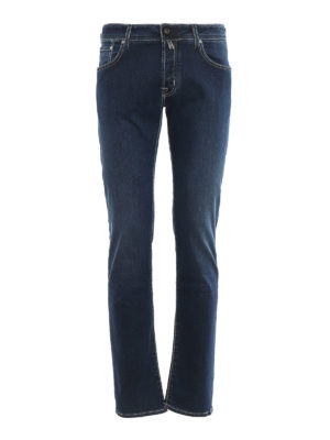 JACOB COHEN: straight leg jeans - Style 622 dark blue jeans