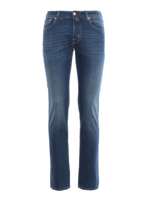 JACOB COHEN: straight leg jeans - Style 622 faded jeans