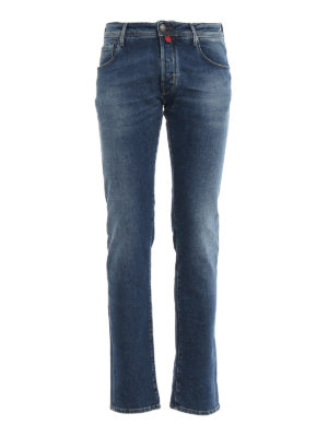 JACOB COHEN: straight leg jeans - Style 622 faded jeans