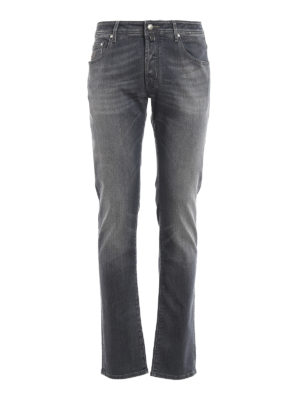 JACOB COHEN: straight leg jeans - Style 622 grey faded jeans