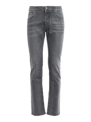 JACOB COHEN: straight leg jeans - Style 622 grey jeans