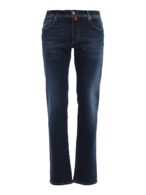 JACOB COHEN: straight leg jeans - Style 622 indigo dyed jeans