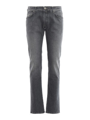 JACOB COHEN: straight leg jeans - Style 622 jeans with black logo label