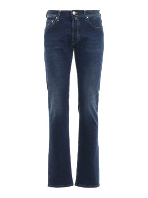 JACOB COHEN: straight leg jeans - Style 688 faded jeans