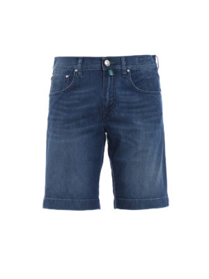 JACOB COHEN: pantaloni shorts - Bermuda in morbido cotone slavato