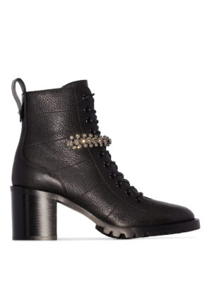 JIMMY CHOO: ankle boots - Cruz 65 black leather combat boots