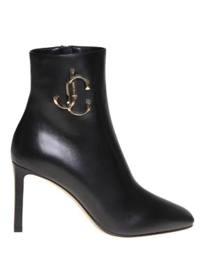 JIMMY CHOO: ankle boots - Minori 85 black leather ankle boots