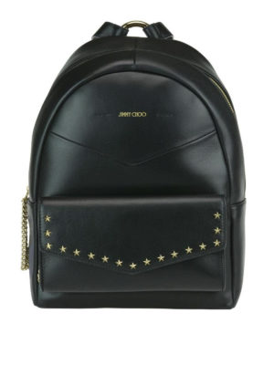 JIMMY CHOO: zaini - Zaino Cassie in nappa nera