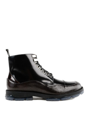 JIMMY CHOO: stivali - Anfibi Baldwyn in pelle stampa rettile