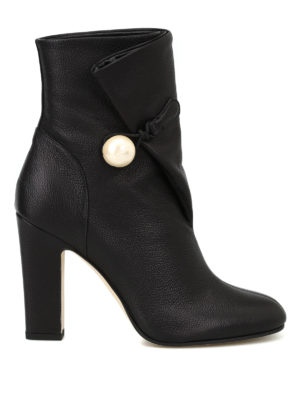 JIMMY CHOO: stivali - Stivali Bethanie 100 con decorazione perla