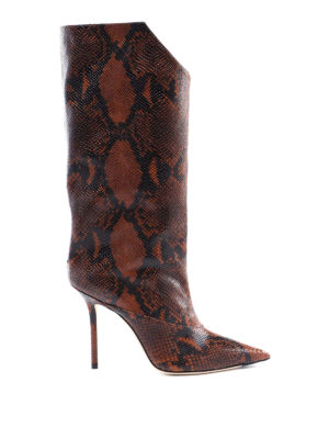 JIMMY CHOO: boots - Bryndis 100 snake print boots