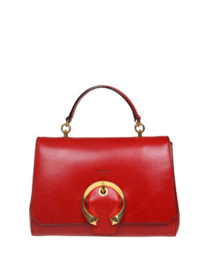 JIMMY CHOO: bauletti - Borsa a mano Madeline rossa