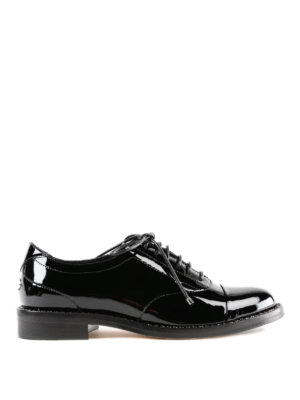 JIMMY CHOO: classiche - Francesina Reeve in vernice con strass
