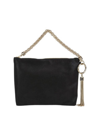 JIMMY CHOO: pochette - Clutch Callie in shimmer suede
