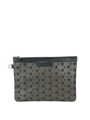 JIMMY CHOO: pochette - Pochette Derek in pelle biker