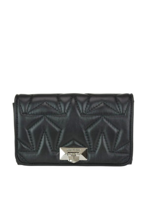 JIMMY CHOO: pochette - Clutch Helia in pelle nera