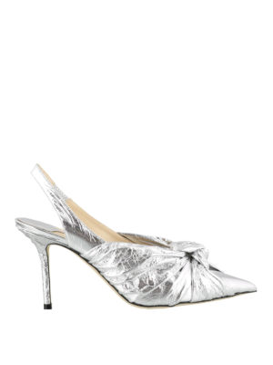 JIMMY CHOO: scarpe décolleté - Décolleté Annabell in pelle argentata