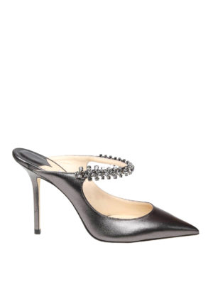 JIMMY CHOO: scarpe décolleté - Slingback Bing nera in pelle