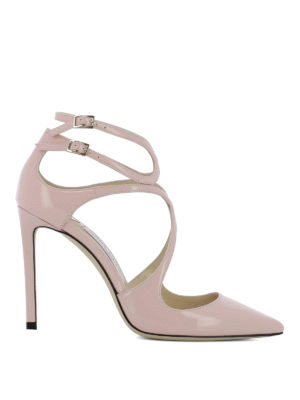 JIMMY CHOO: scarpe décolleté - Décolleté Lancer 100 in vernice rosa