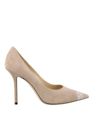 JIMMY CHOO: scarpe décolleté - Décolleté Love 100 con cristalli