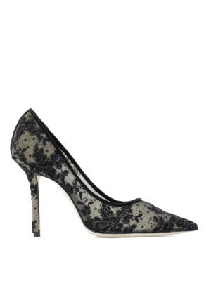 JIMMY CHOO: scarpe décolleté - Décolleté Love 100 in pizzo