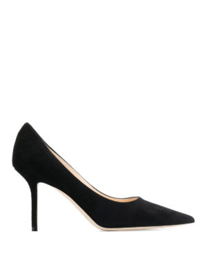 JIMMY CHOO: court shoes - Love 85 black suede pumps