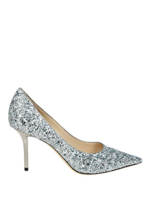 JIMMY CHOO: scarpe décolleté - Décolleté Love 85 in tessuto glitterato
