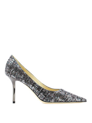 JIMMY CHOO: scarpe décolleté - Décolleté Love 85 con paillettes