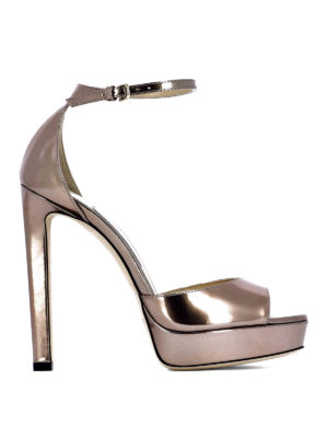 JIMMY CHOO: scarpe décolleté - Sandali Pattie 130 in pelle specchiata