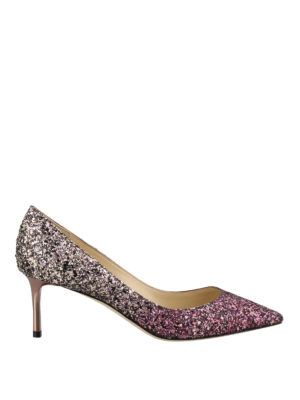 JIMMY CHOO: scarpe décolleté - Décolleté Romy 60 in glitter degradé