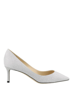 JIMMY CHOO: scarpe décolleté - Décolleté Romy 60 in glitter finissimo